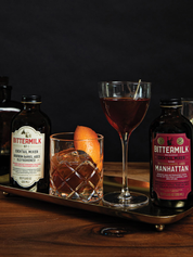 Bittermilk Bottling Co. Bourbon Barrel Aged Manhattan Cocktail Mixer Holiday Gifts for Him Christmas Ideas for Husband Stocking Stuffer Bar Non Alcoholic Athens GA Georgia Kempt Menswear Store Near Me 
