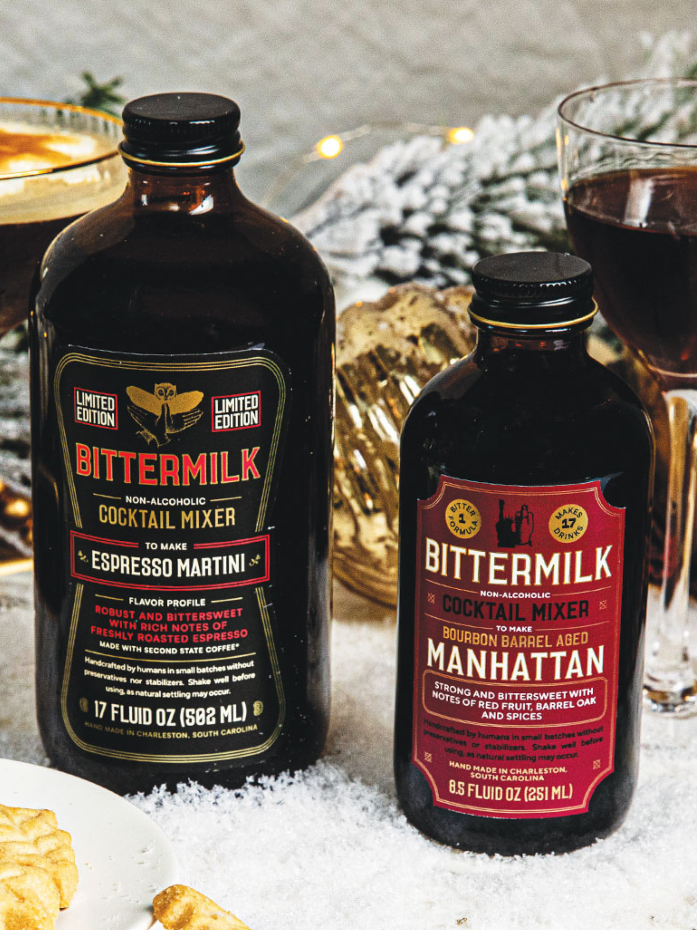 Bittermilk Bottling Co. Bourbon Barrel Aged Manhattan Cocktail Mixer Holiday Gifts for Him Christmas Ideas for Husband Stocking Stuffer Bar Non Alcoholic Athens GA Georgia Kempt Menswear Store Near Me 