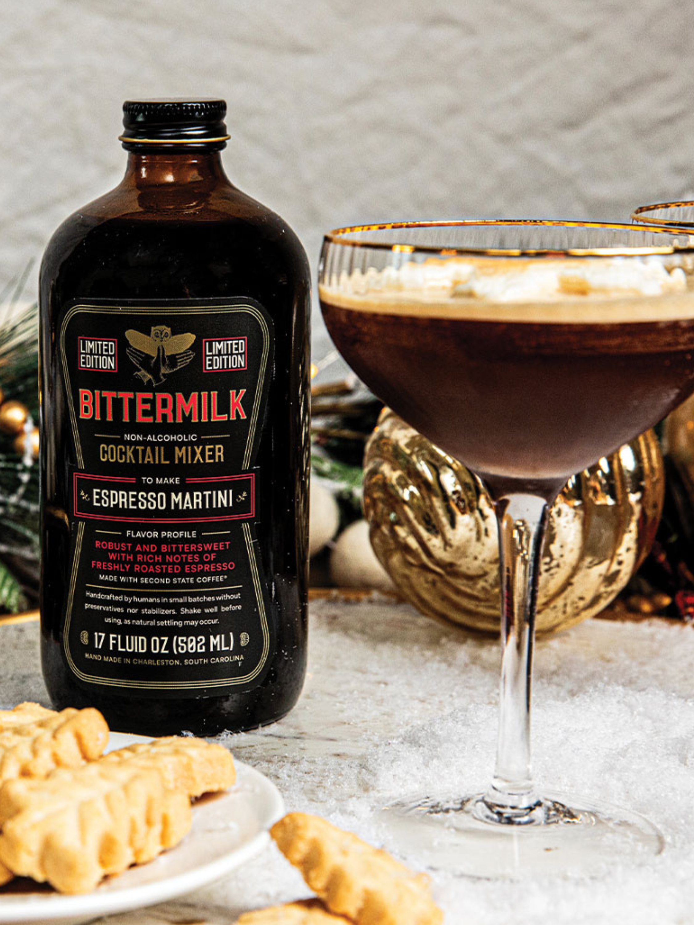 Bittermilk Bottling Co. Espresso Martini Cocktail Mixer Holiday Gifts for Him Christmas Ideas for Husband Stocking Stuffer Bar Non Alcoholic Athens GA Georgia Kempt Menswear Store Near Me 