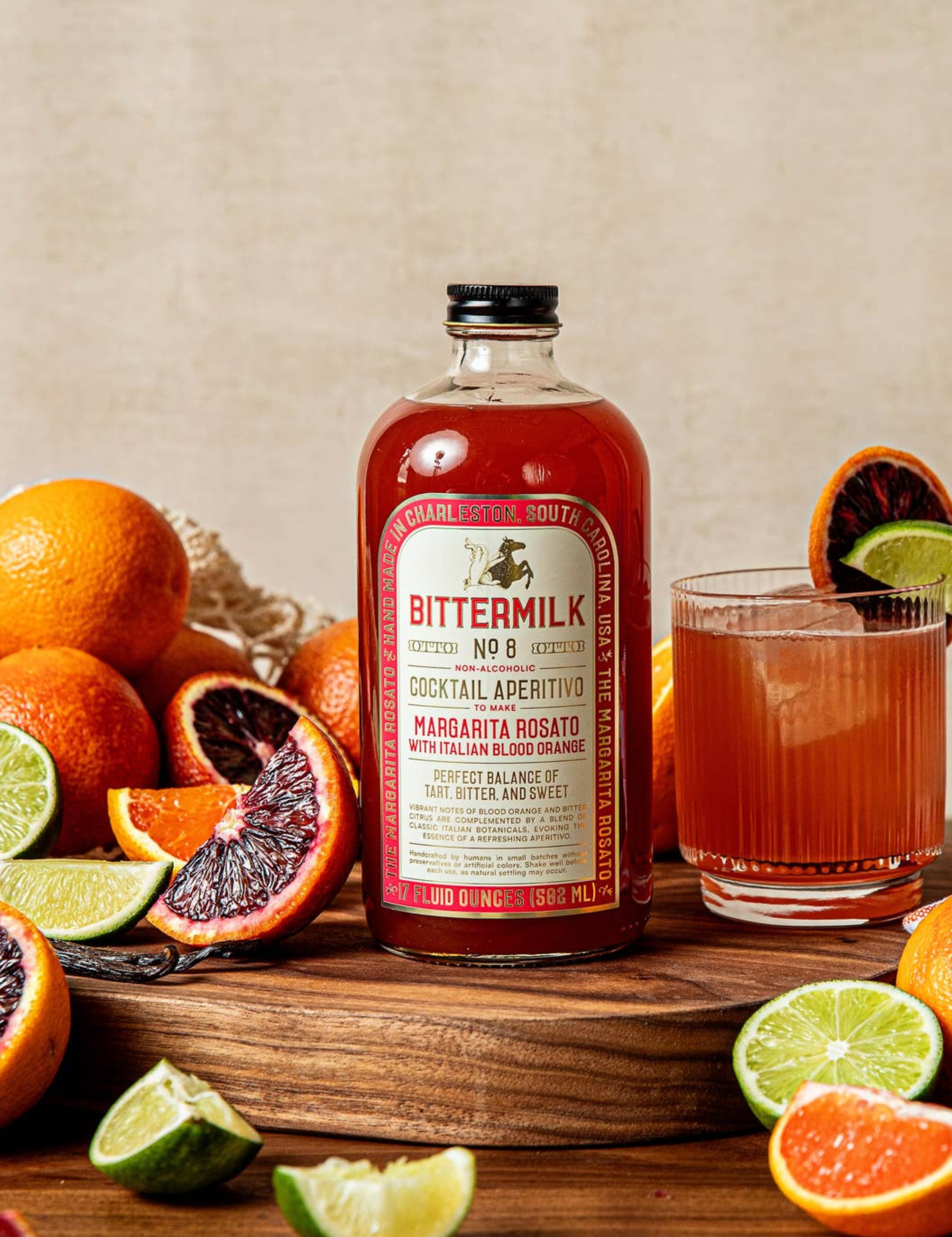 Bittermilk Bottling Co. Margarita Rosato with Italian Blood Orange Apertivo Cocktail Mixer Holiday Gifts for Him Christmas Ideas for Husband Stocking Stuffer Bar Non Alcoholic Athens GA Georgia Kempt Menswear Store Near Me 
