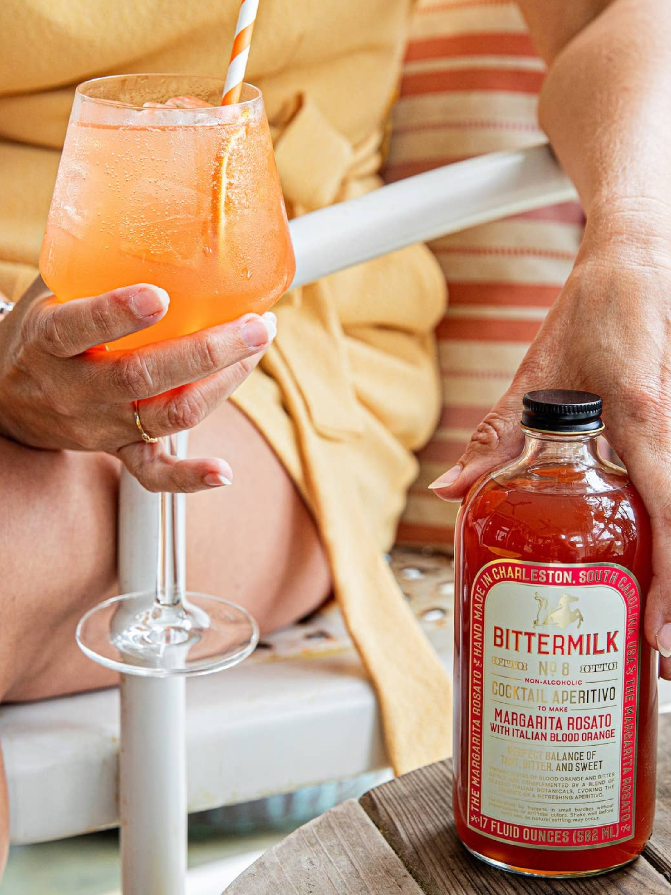 Bittermilk Bottling Co. Margarita Rosato with Italian Blood Orange Apertivo Cocktail Mixer Holiday Gifts for Him Christmas Ideas for Husband Stocking Stuffer Bar Non Alcoholic Athens GA Georgia Kempt Menswear Store Near Me 