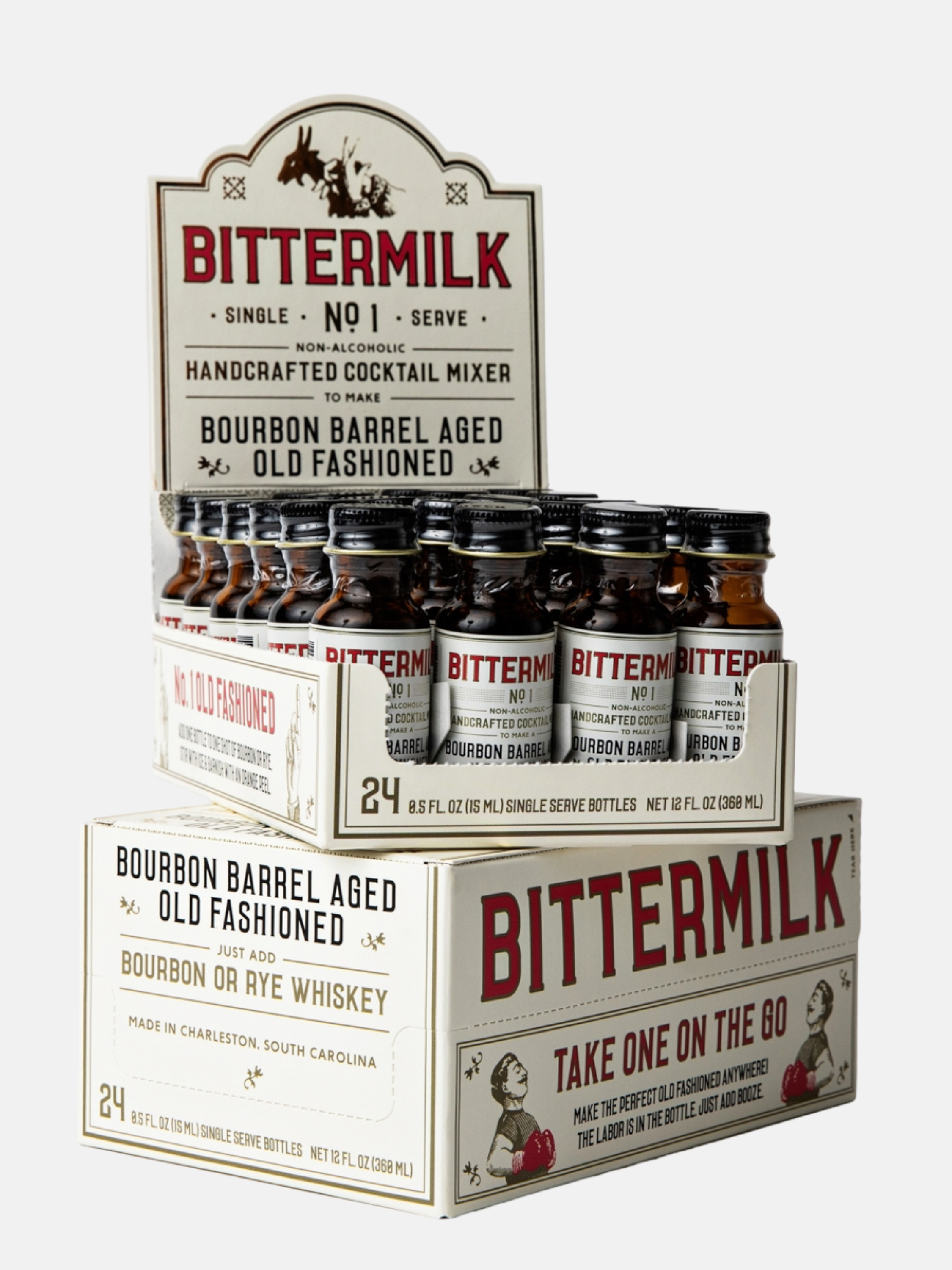 Bittermilk Bottling Co. Single Serve Bourbon Aged Old Fashioned Cocktail Mixer Holiday Gifts for Him Christmas Ideas for Husband Stocking Stuffer Bar Non Alcoholic Athens GA Georgia Kempt Menswear Store Near Me 