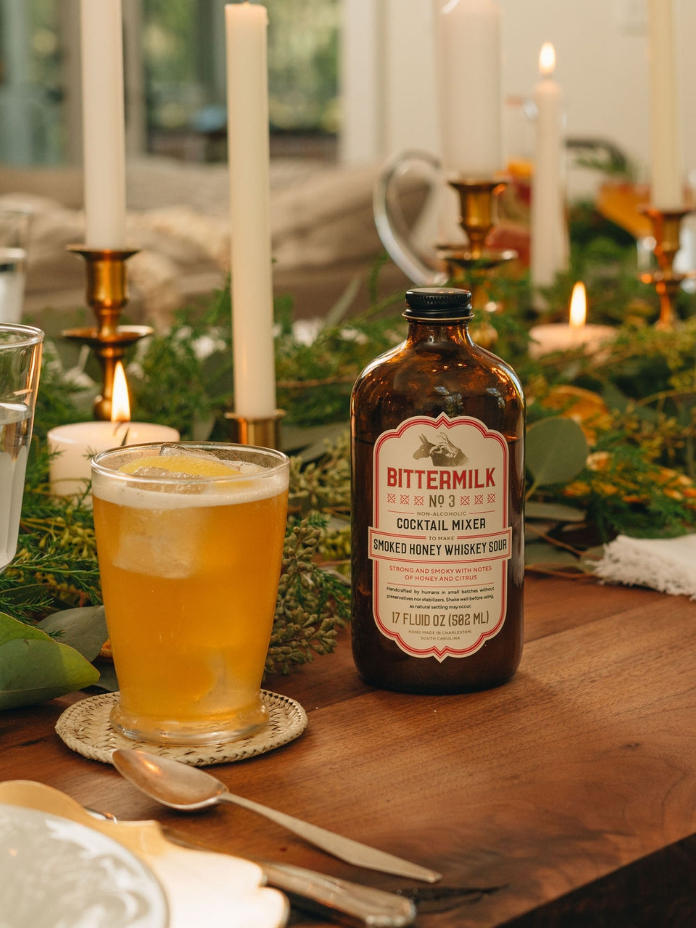 Bittermilk Bottling Co. Smoked Honey Whiskey Sour Cocktail Mixer Holiday Gifts for Him Christmas Ideas for Husband Stocking Stuffer Bar Non Alcoholic Athens GA Georgia Kempt Menswear Store Near Me 