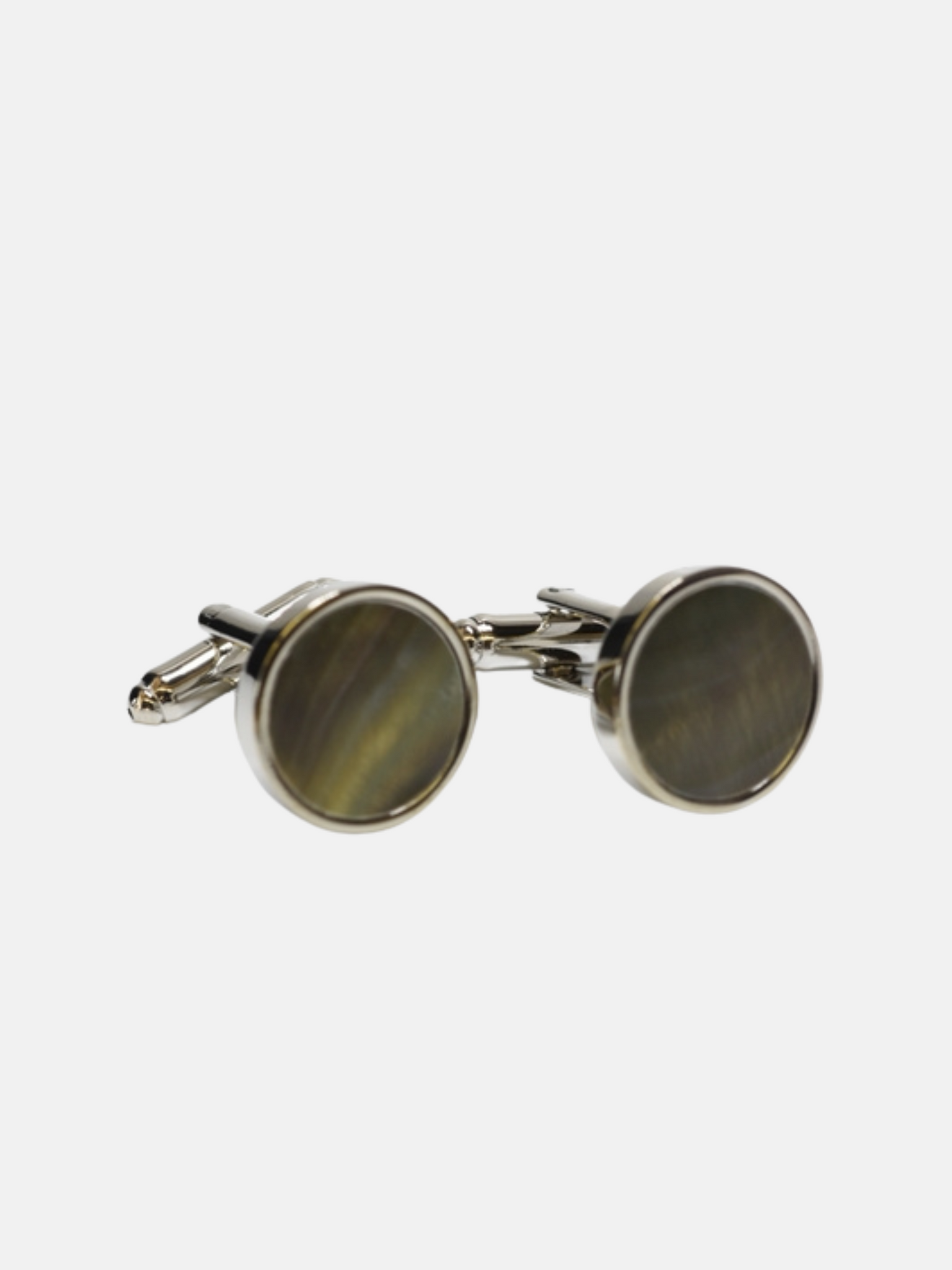 Curated Basics Black Pearl Steel Cufflinks Formalwear Accessories for Men Athens GA Georgia Kempt Menswear Store Near Me