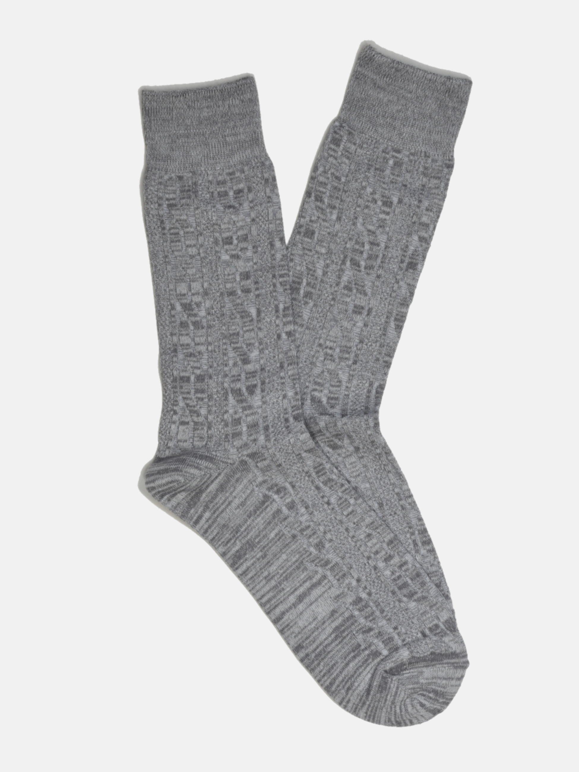 Curated Basics Grey Cable Knit Socks Kempt Athens GA Georgia Mens Clothing Store Near Me