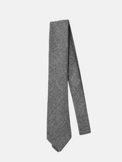 Curated Basics Black Herringbone Tie