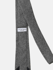 Curated Basics Black Herringbone Tie