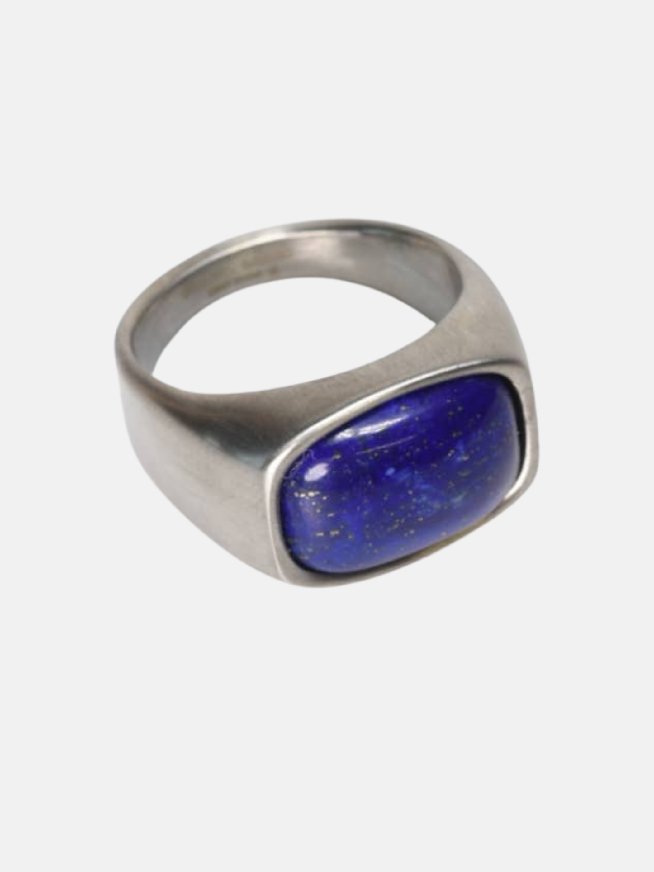Curated Basics Lapis Signet Ring Silver Steel Men’s Accessories Gifts for Men Athens GA Georgia Kempt Menswear Store Near Me