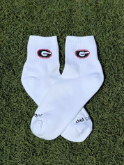 Del Campo UGA Georgia G Dawgs Bulldogs Black White Logo Socks Athletic Athens Kempt Menswear Store Near Me Accessories 