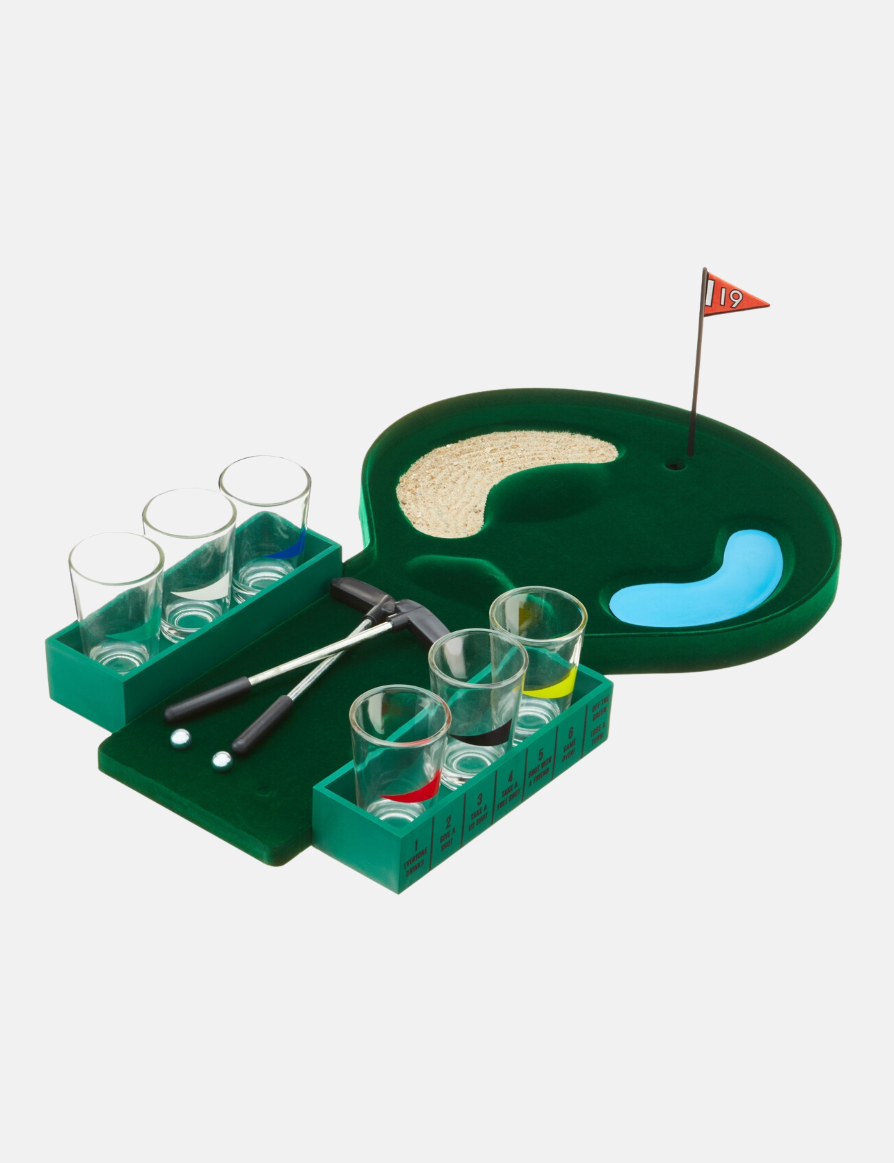 Foster & Rye Putt and Shot Mini Golf Drinking Game Gifts for Husband Friends Dad Boyfriend Table Game Shots Athens GA Georgia Kempt Menswear Holiday Shopping Near Me