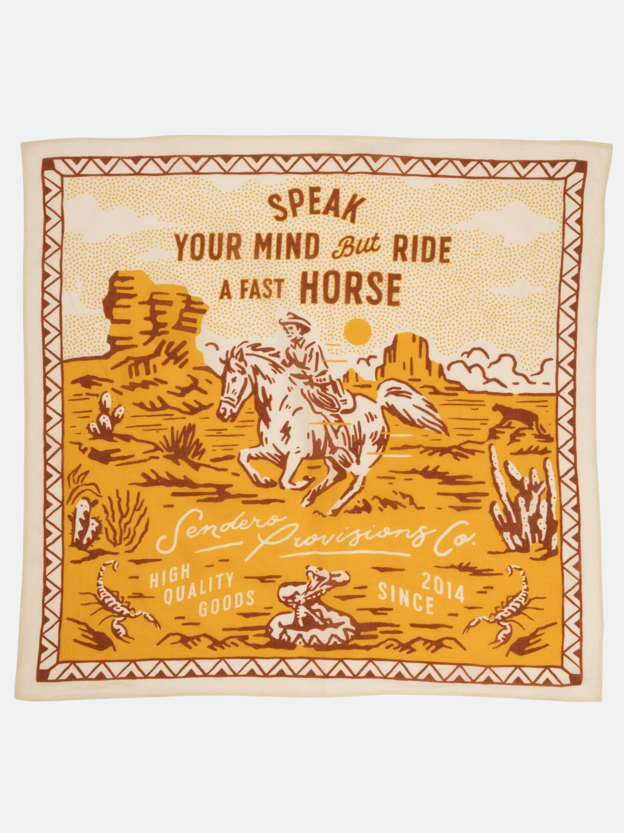 Sendero Provisions Fast Horse Bandana Yellow Athens GA Georgia Kempt Menswear Store Near Me