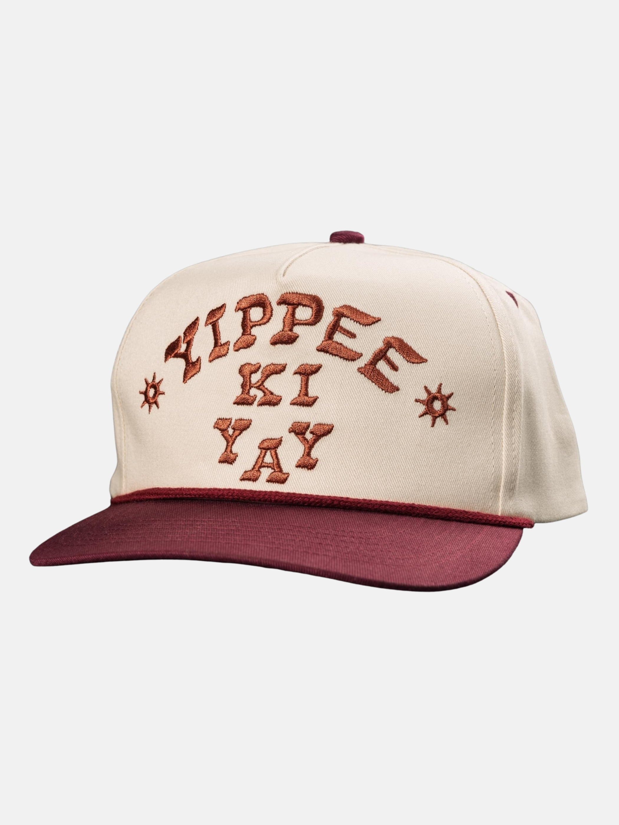 Sendero Provisions Yippee Ki Yay Hat Men’s Headwear Cream White Maroon Red Hat Athens GA Georgia Kempt Menswear Store Near Me