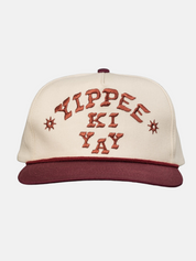 Sendero Provisions Yippee Ki Yay Hat Men’s Headwear Cream White Maroon Red Hat Athens GA Georgia Kempt Menswear Store Near Me