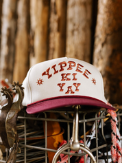 Sendero Provisions Yippee Ki Yay Hat Men’s Headwear Cream White Maroon Red Hat Athens GA Georgia Kempt Menswear Store Near Me