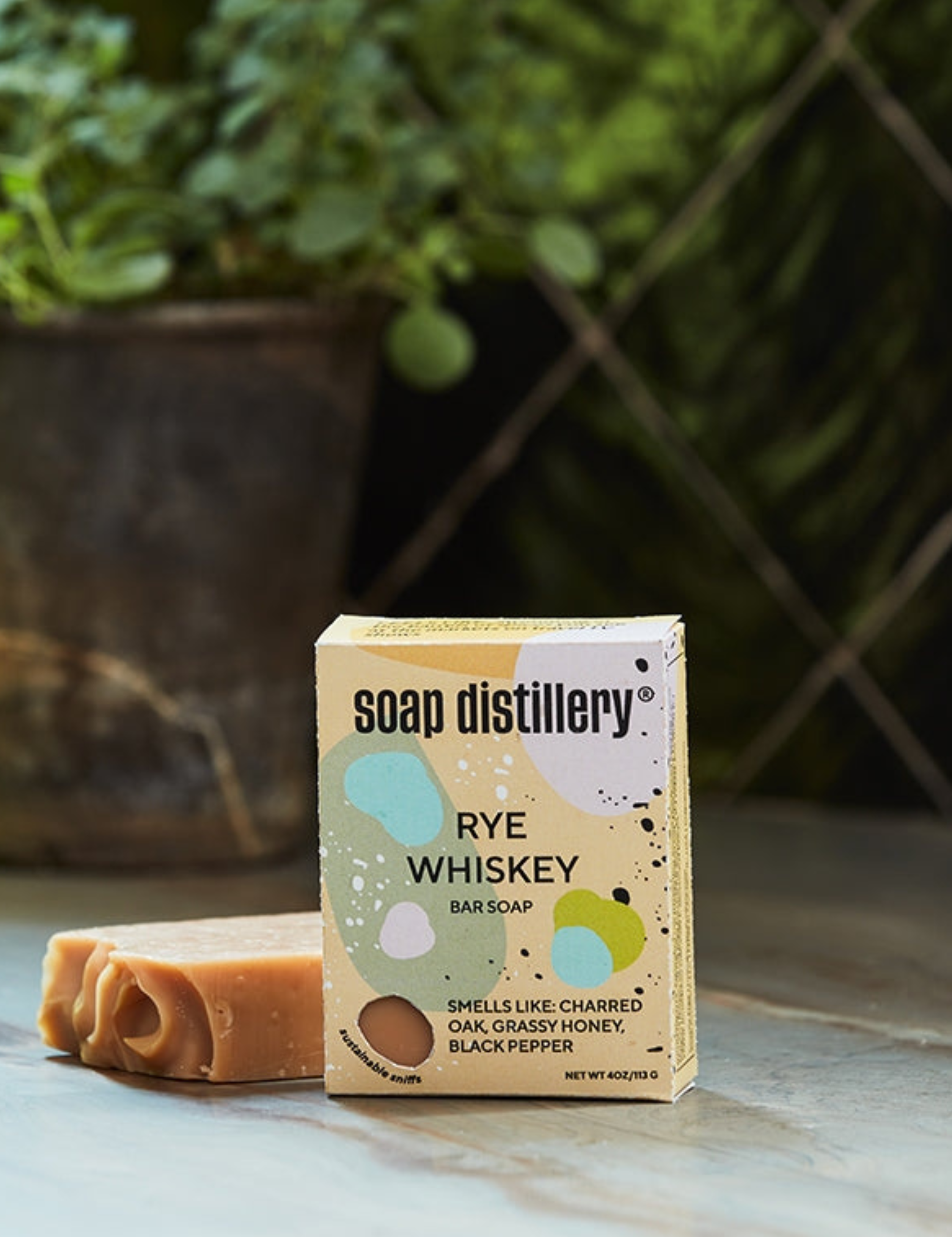Soap Distillery Rye Whiskey Bar Soap Men’s Gifts for Him Grooming Self-Care Athens GA Georgia Kempt Menswear Store Near Me