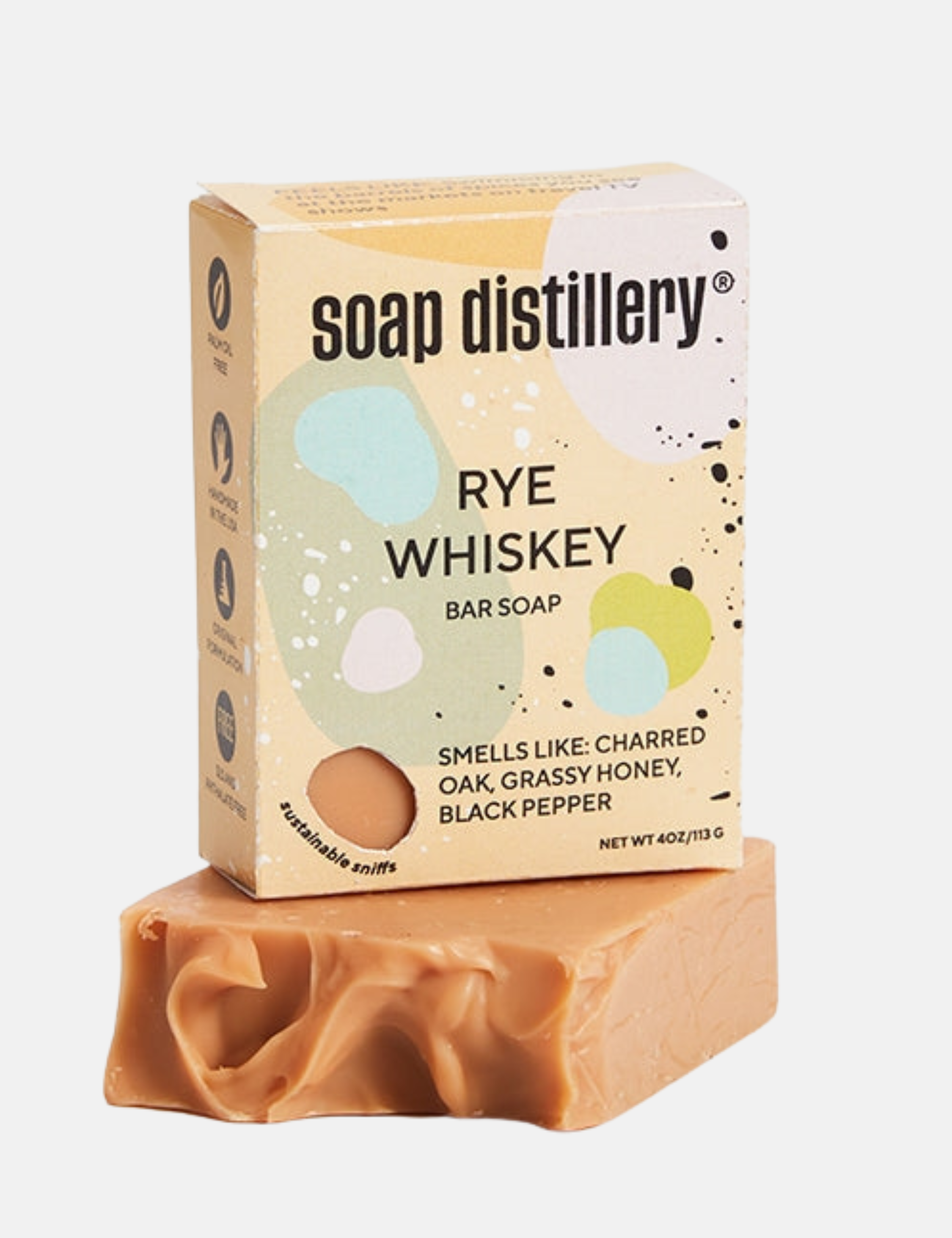 Soap Distillery Rye Whiskey Bar Soap Men’s Gifts for Him Grooming Self-Care Athens GA Georgia Kempt Menswear Store Near Me