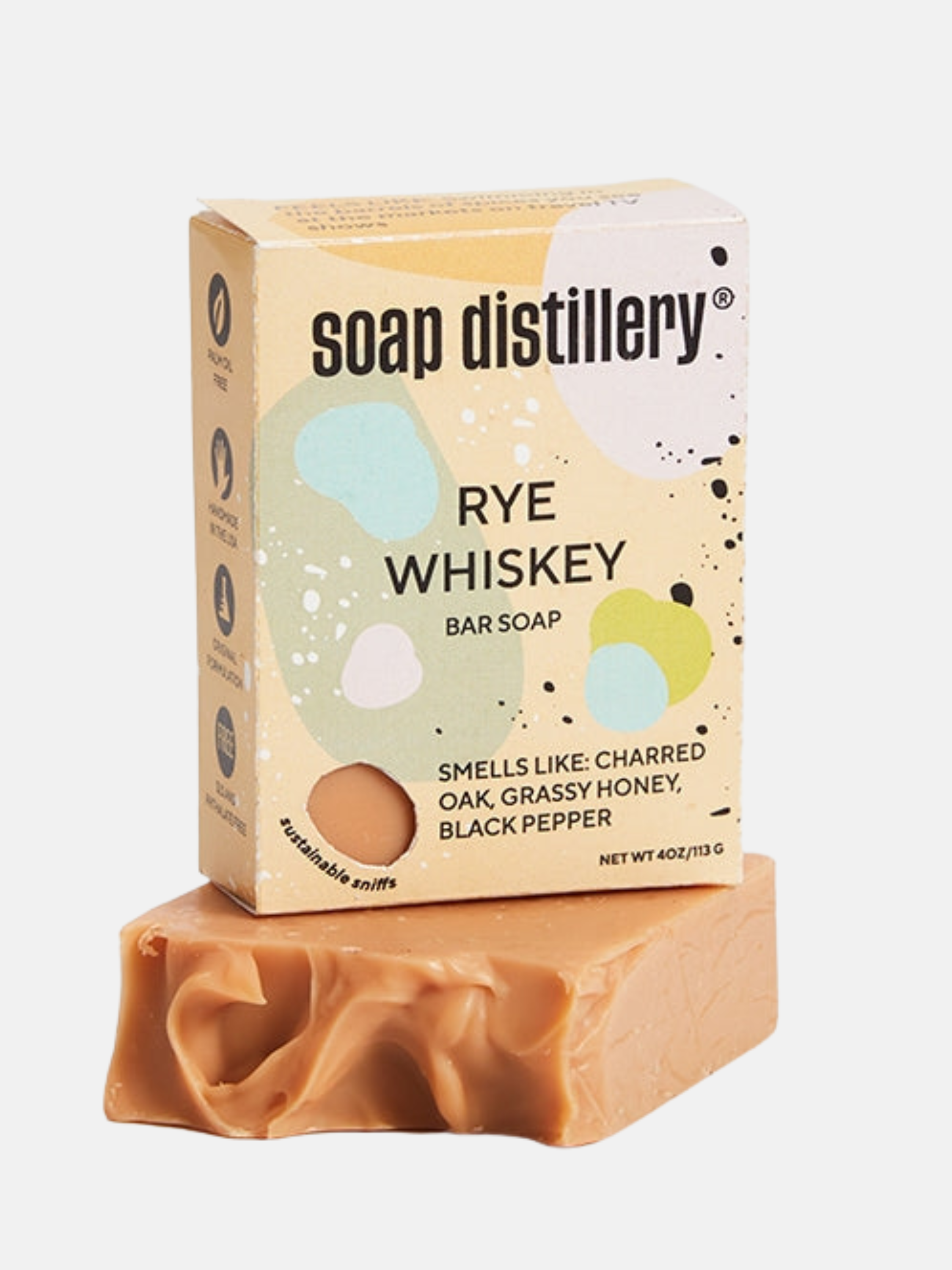 Soap Distillery Rye Whiskey Bar Soap Men’s Gifts for Him Grooming Self-Care Athens GA Georgia Kempt Menswear Store Near Me