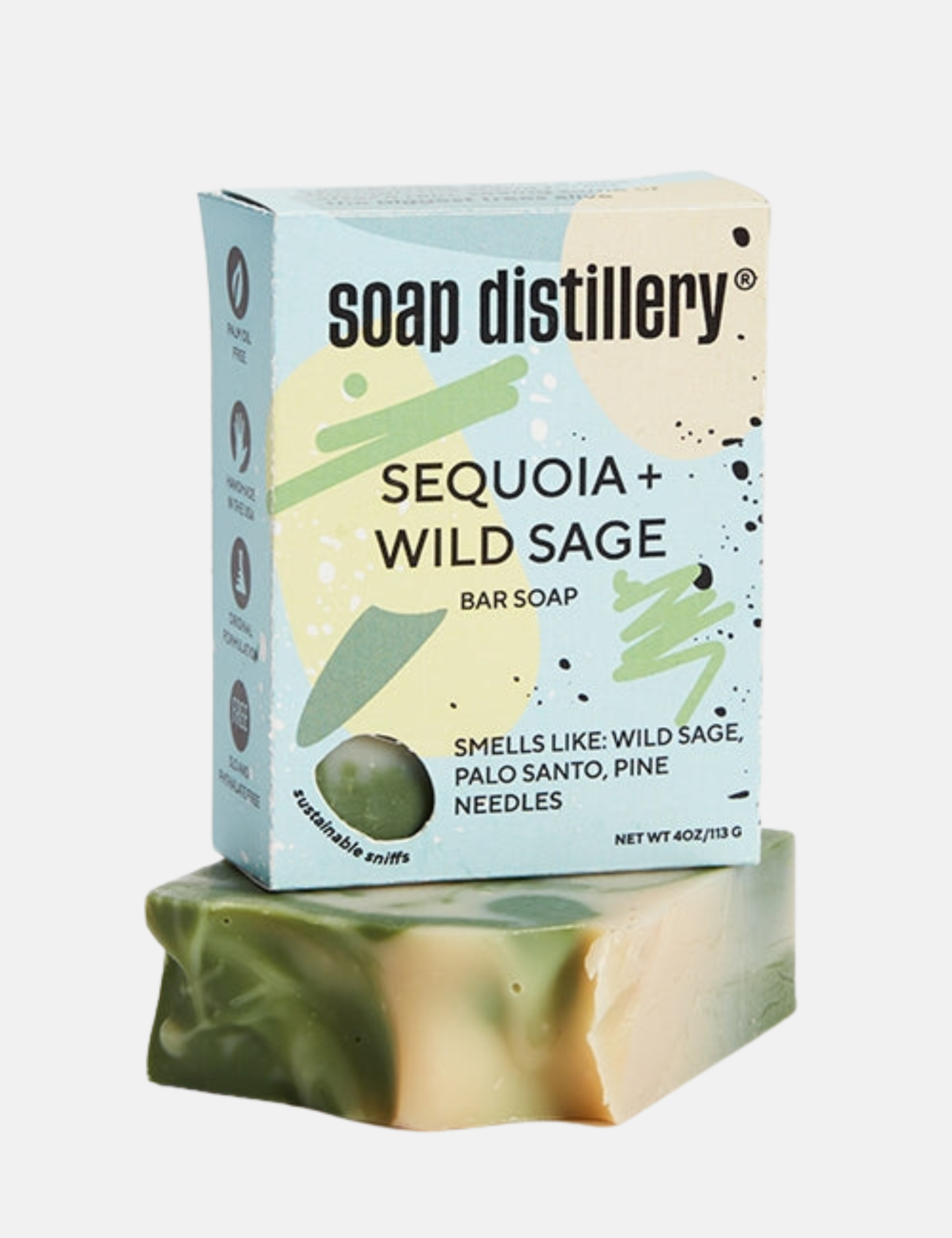Soap Distillery Sequoia + Wild Sage Bar Soap Grooming Gifts Men’s Self-Care Athens GA Georgia Kempt Menswear Store Near Me 