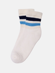 Retro Stripe Quarter Crew Sock