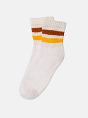 Retro Stripe Quarter Crew Sock