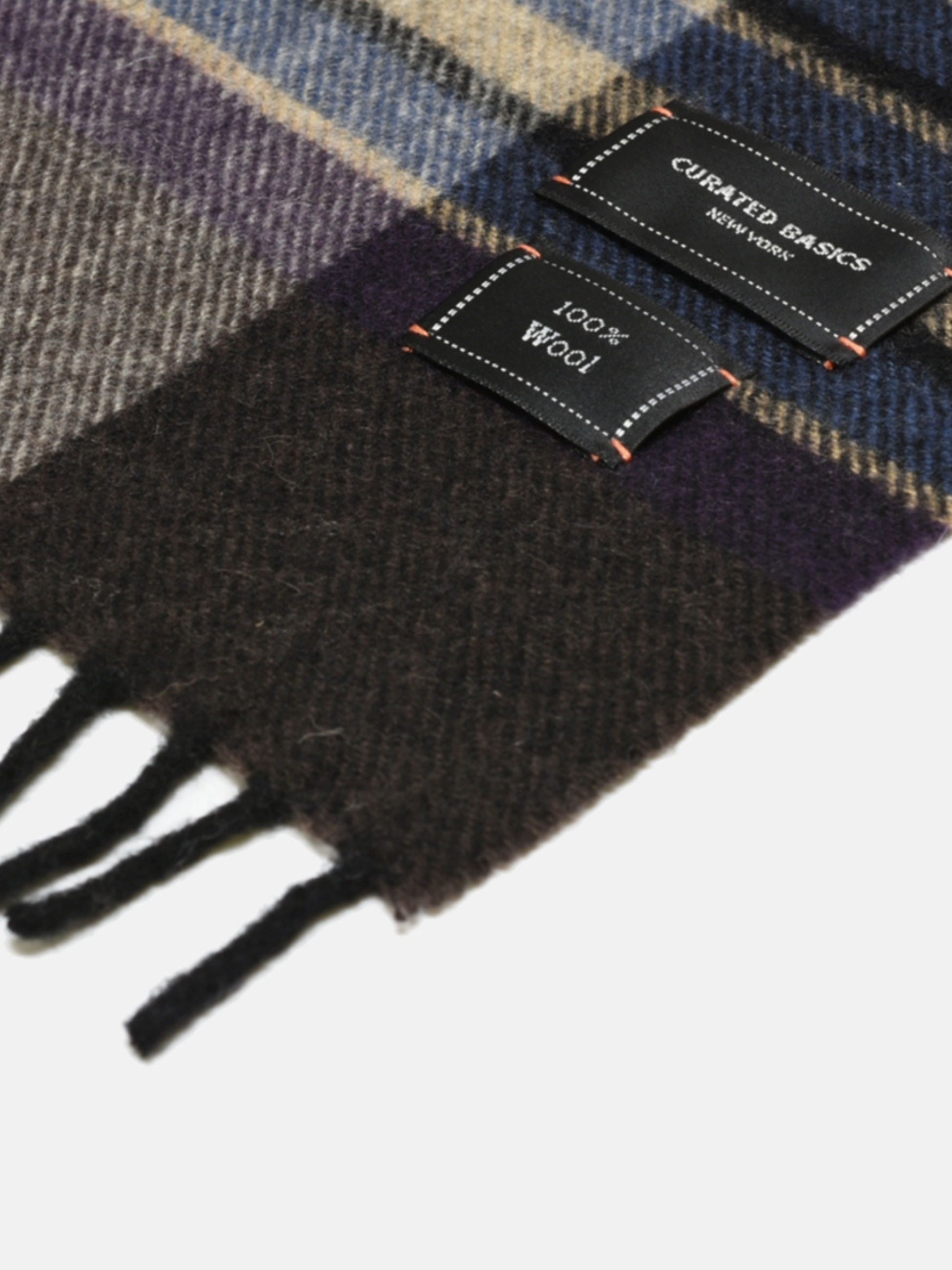 Curated Basics Plaid Wool Scarf