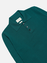 Far Afield Renard Knit Polo Deep Teal Textured Sweater Shirt Kempt Athens Georgia Shopping Menswear Guys