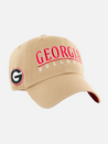 Georgia Bulldogs Vintage Dawgs 47 Brand Logo Hat Khaki Red Black UGA Mens Gift Cap Kempt Athens Georgia 