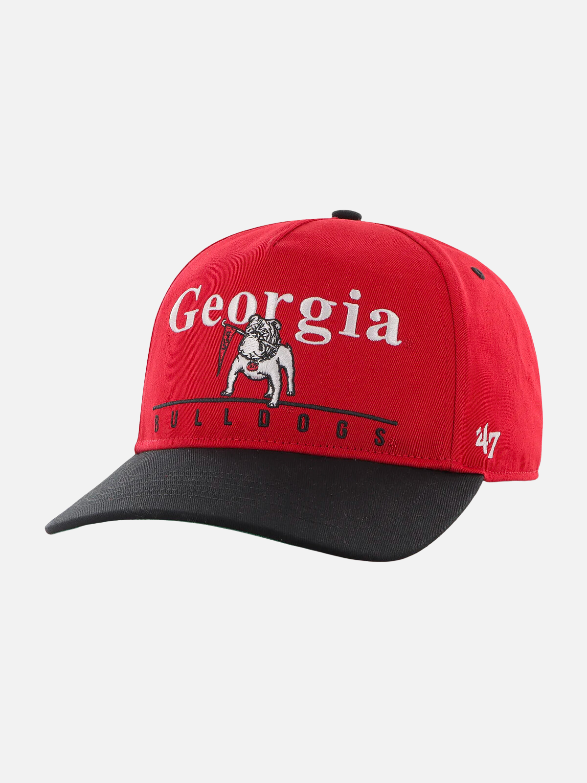 Georgia Bulldogs Vintage Logo Hat Red Black UGA Mens Gift Cap Kempt Athens Georgia 