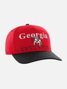 Georgia Bulldogs Vintage Logo Hat Red Black UGA Mens Gift Cap Kempt Athens Georgia 
