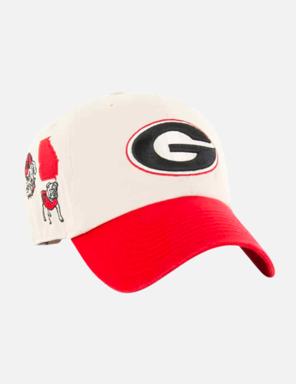 Georgia Bulldogs Vintage Dawgs 47 Brand Logo Hat Red Black UGA Mens Gift Cap Kempt Athens Georgia 