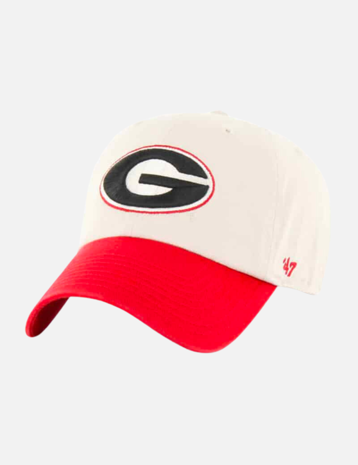 Georgia Bulldogs Vintage Dawgs 47 Brand Logo Hat Red Black UGA Mens Gift Cap Kempt Athens Georgia 