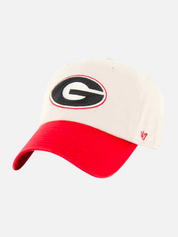 Georgia Bulldogs Vintage Dawgs 47 Brand Logo Hat Red Black UGA Mens Gift Cap Kempt Athens Georgia 