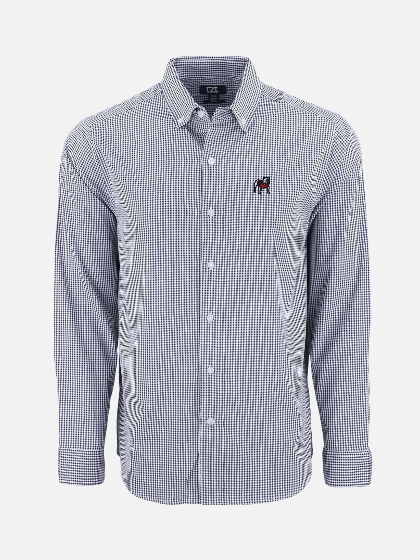 Georgia Bulldogs Performance Button Down Shirt Cutter and Buck Standing Dawg Kempt Athens GA UGA Mens Shop