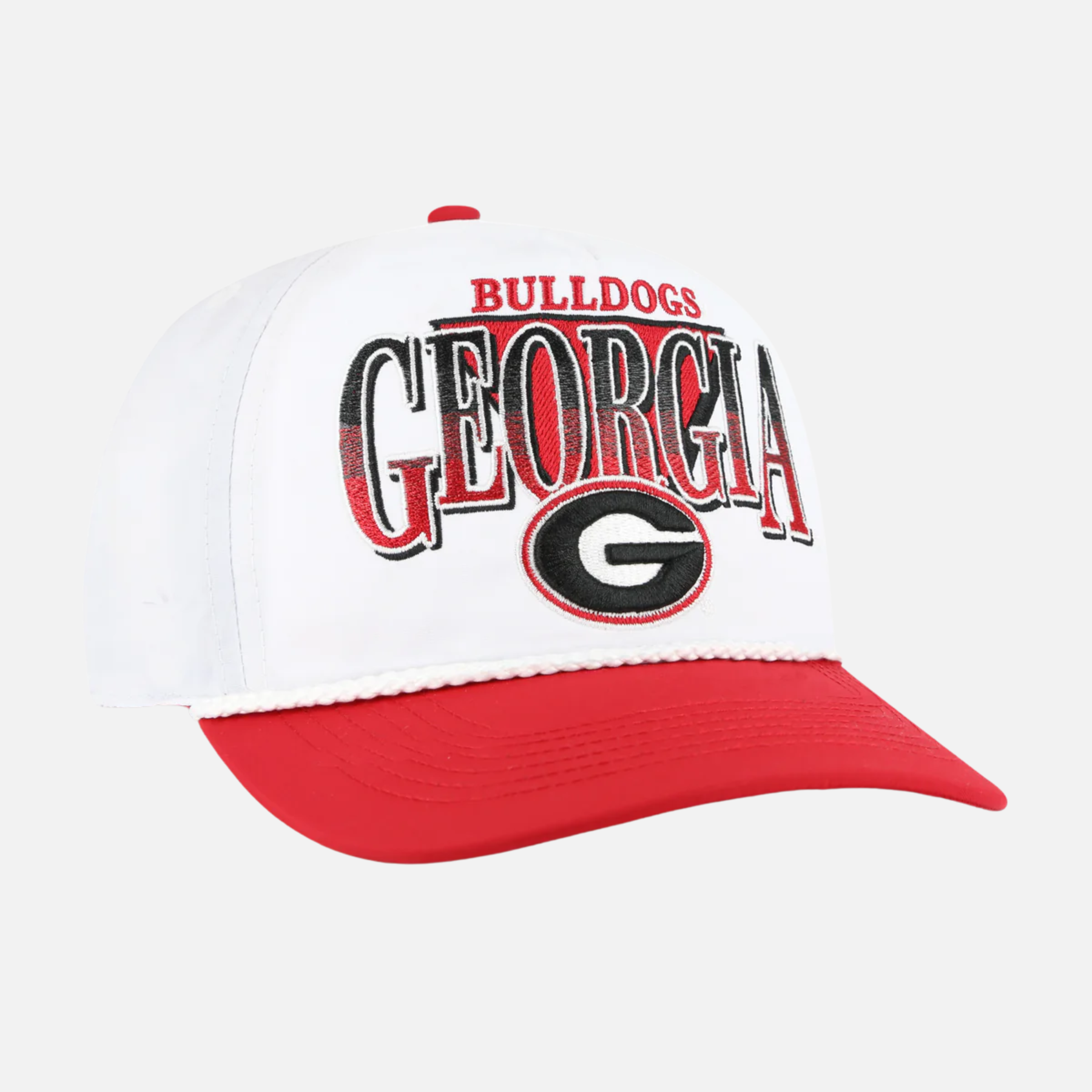 47' Brand Georgia Bulldogs Tribute Hitch Hat White Men's University of Georgia UGA Structured Snapback Cap For Men Athens GA Georgia Kempt Menswear Store Near Me