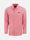 Georgia Bulldogs Cutter & Buck Performance Gingham Button Down Standing Dawg Logo Athens Georgia Kempt UGA Mens Shop