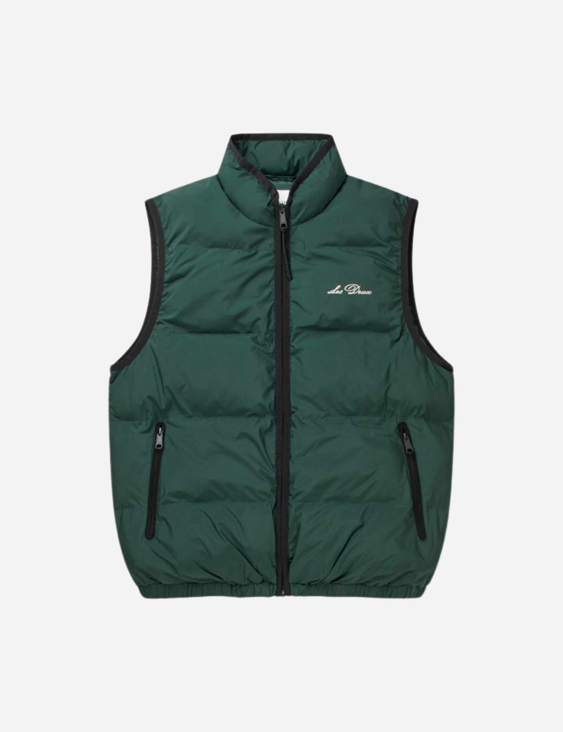 Les Deux Newport Padded Vest Pine Green Zip Pockets Men’s Top Athens GA Georgia Kempt Menswear Store Near Me
