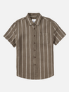 Katin Alan Shirt Gravel Brown Dark Taupe SS Short Sleeve Collared Button Up Spring Summer Athens GA Georgia Kempt Menswear Store Near Me
