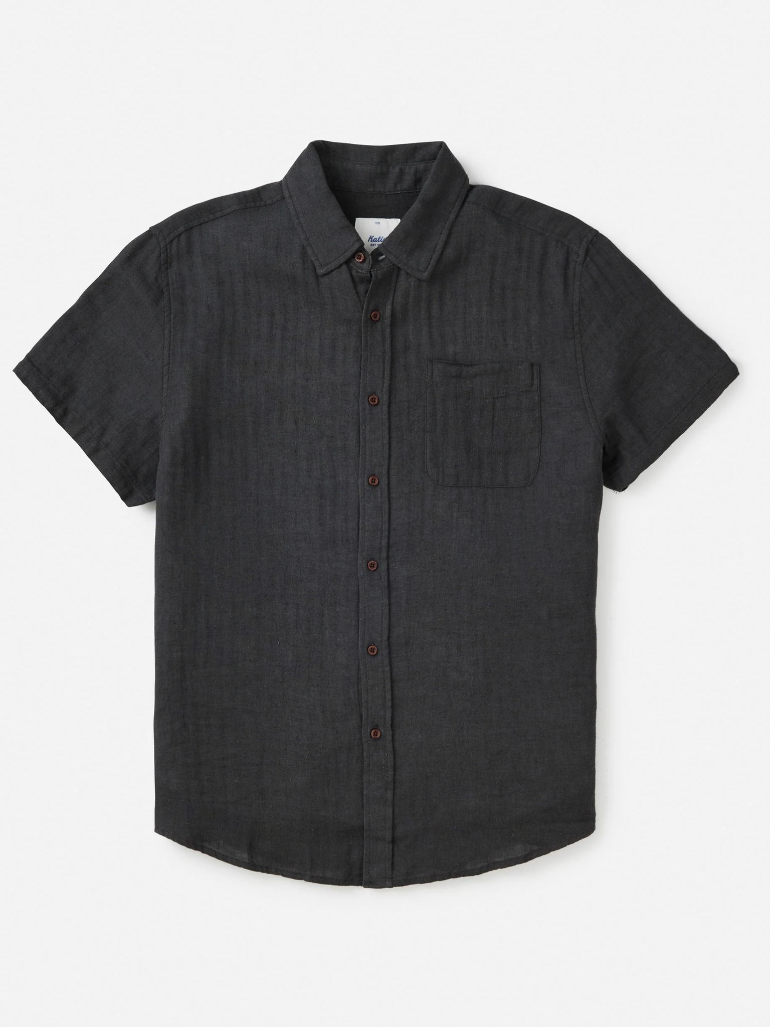 Katin Alan Solid Shirt Black Wash SS Short Sleeve Men’s Top for Men Collared Front Pocket Button Up Spring Summer for Men Athens GA Georgia Kempt Menswear Store Near Me 