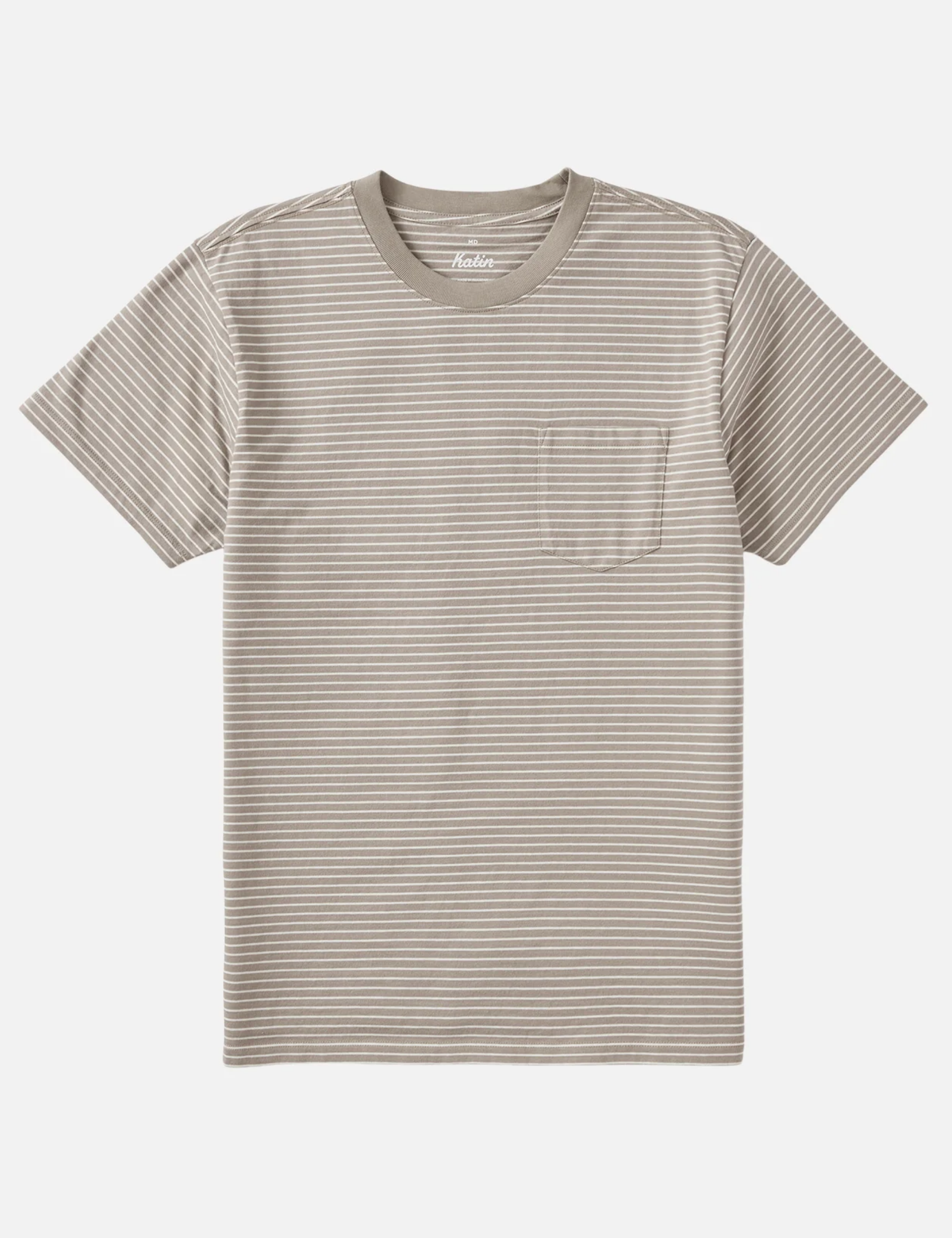 Katin Finley Pocket Tee Vintage Khaki Stripe Taupe Men’s T-Shirt Tops for Men Athens GA Georgia Kempt Menswear Store Near Me