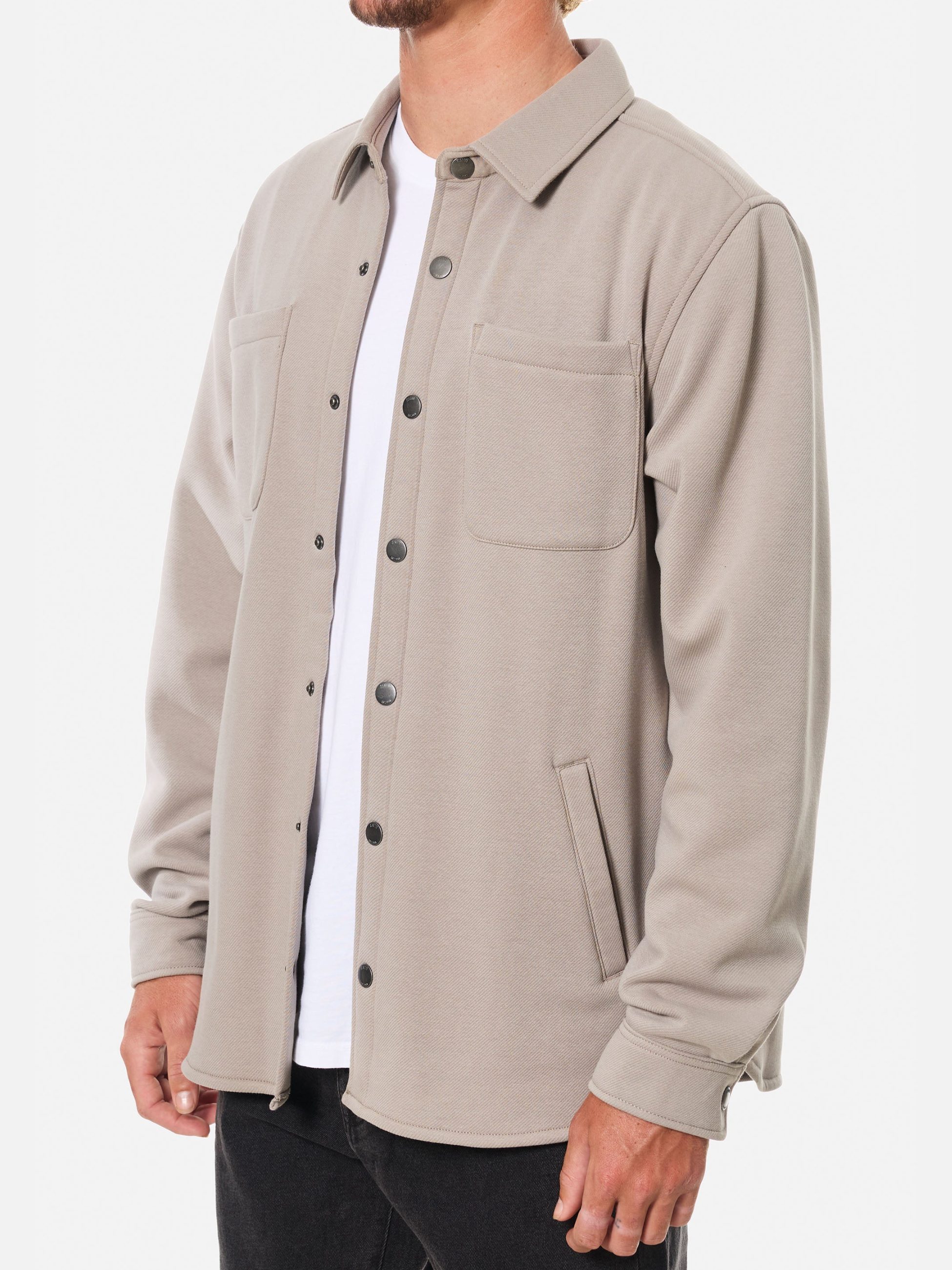 Katin Harold Fleece Jacket Vintage Khaki Cream Eggshell Soft Cozy Men’s Fall Winter Tops for Men Four Front Pocket Button Up Collared Shirt Outerwear Athens GA Georgia Kempt Menswear Store Near Me