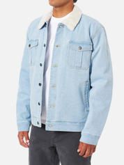 Katin Harris Denim Jacket Light Indigo Blue Sherpa Lined LS Long Sleeve Men’s Button Winter Outerwear Athens GA Georgia Kempt Menswear Store Near Me