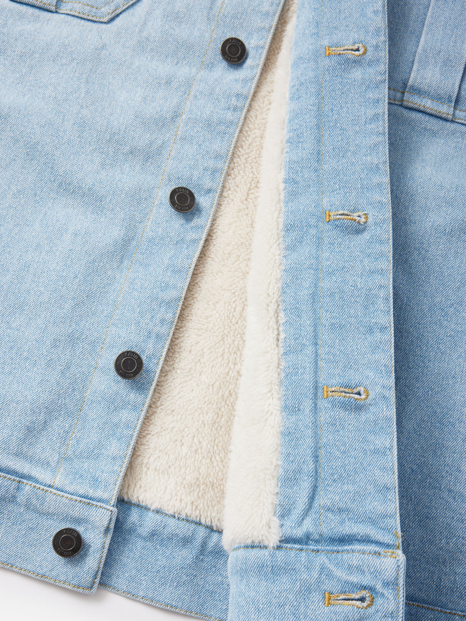 Katin Harris Denim Jacket Light Indigo Blue Sherpa Lined LS Long Sleeve Men’s Button Winter Outerwear Athens GA Georgia Kempt Menswear Store Near Me