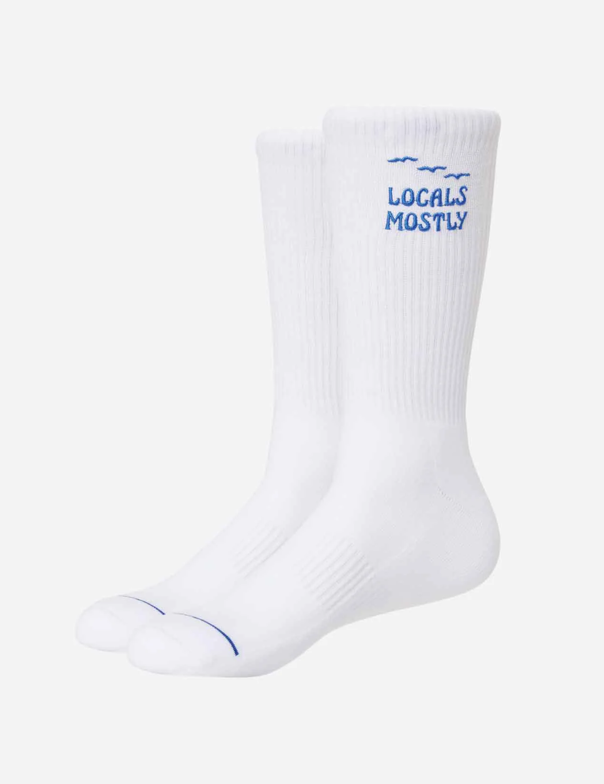 Katin Locals Socks Accessories White Blue Letters Athens GA Georgia Kempt Menswear Store Near Me 