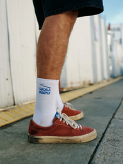 Katin Locals Socks Accessories White Blue Letters Athens GA Georgia Kempt Menswear Store Near Me 