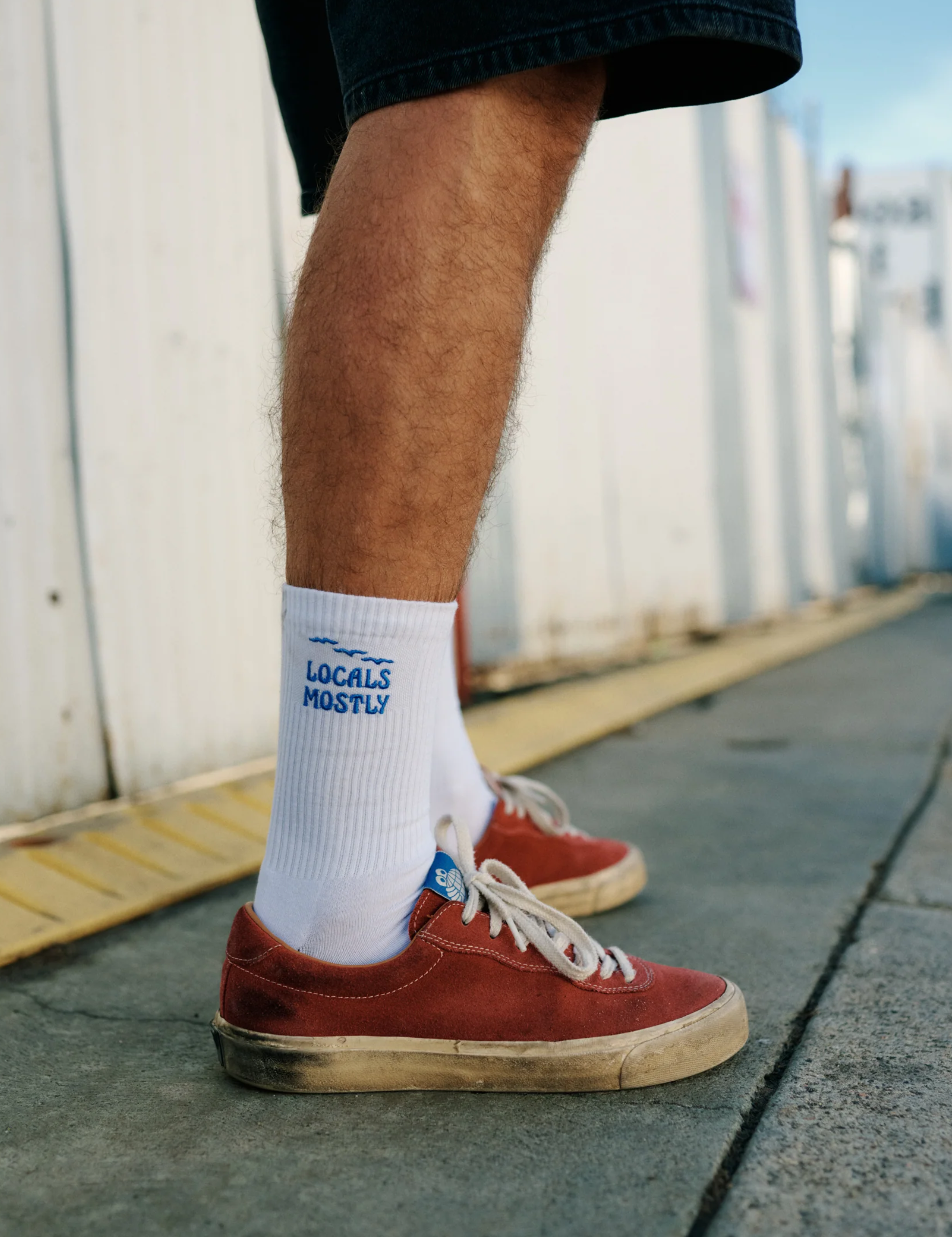 Katin Locals Socks Accessories White Blue Letters Athens GA Georgia Kempt Menswear Store Near Me 