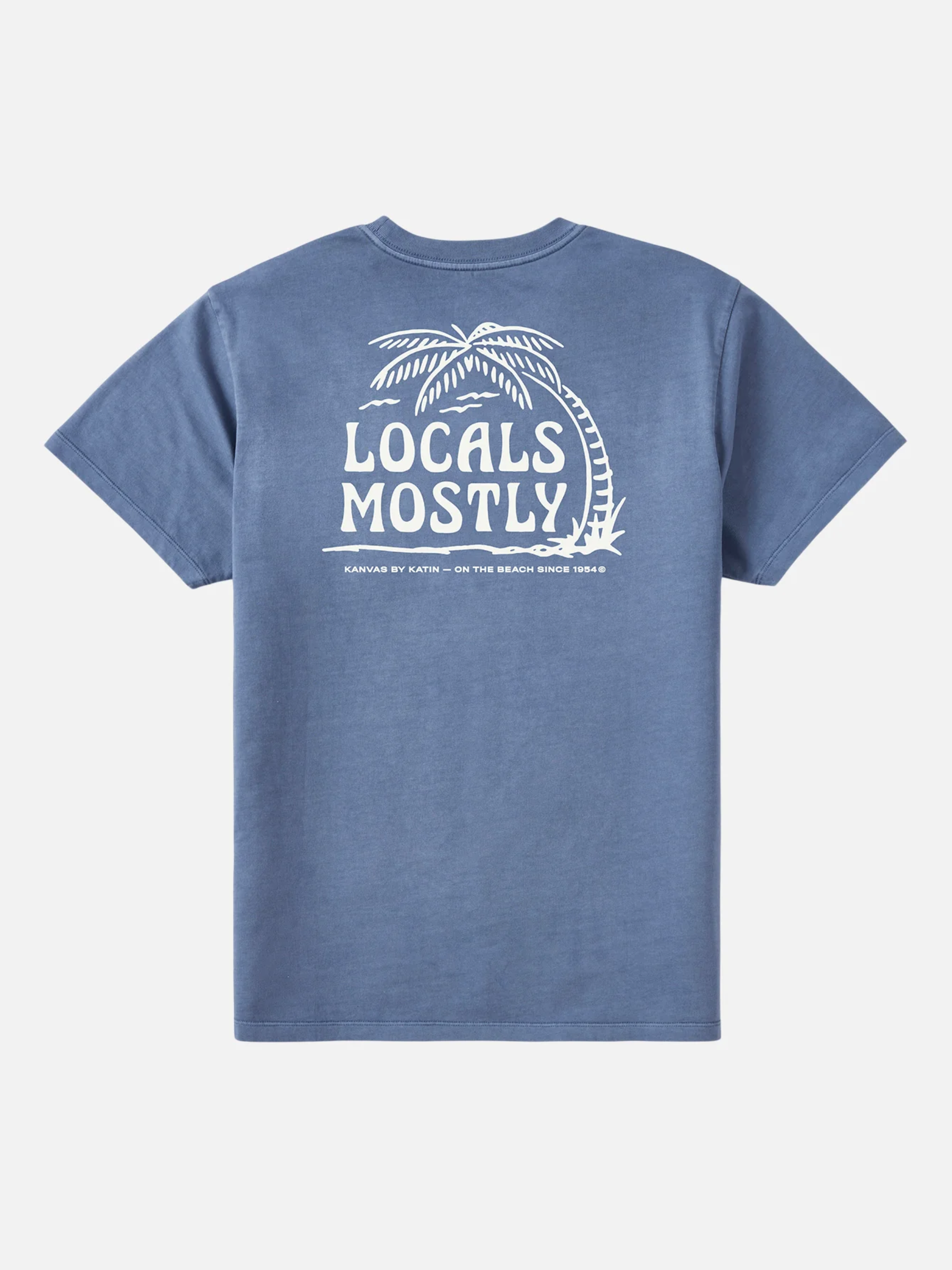 Katin Locals Tee Graphics Graphic T-Shirt Men’s Tops Summer for Men Blue Pigment Dye Athens GA Georgia Kempt Menswear Store Near Me