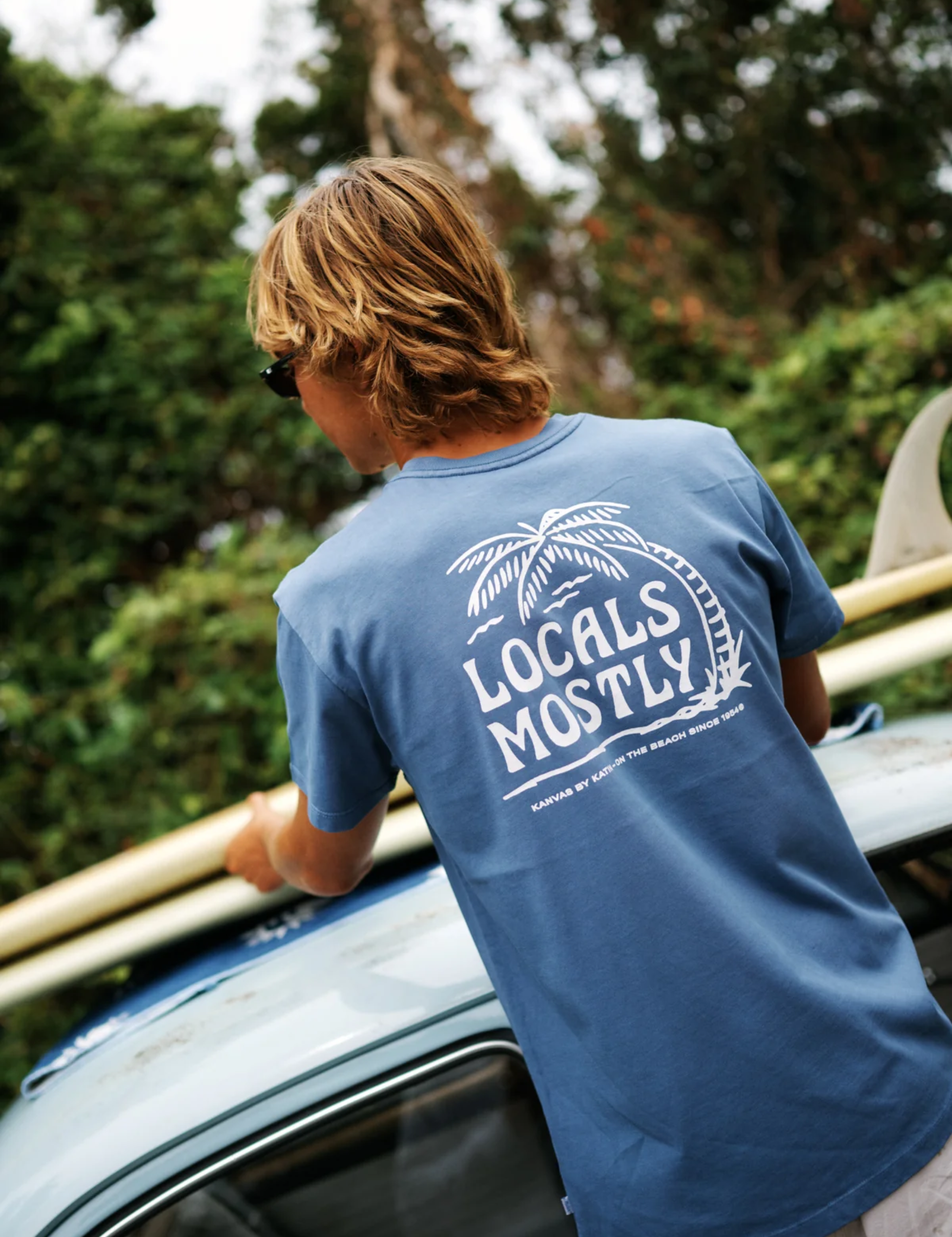 Katin Locals Tee Graphics Graphic T-Shirt Men’s Tops Summer for Men Blue Pigment Dye Athens GA Georgia Kempt Menswear Store Near Me