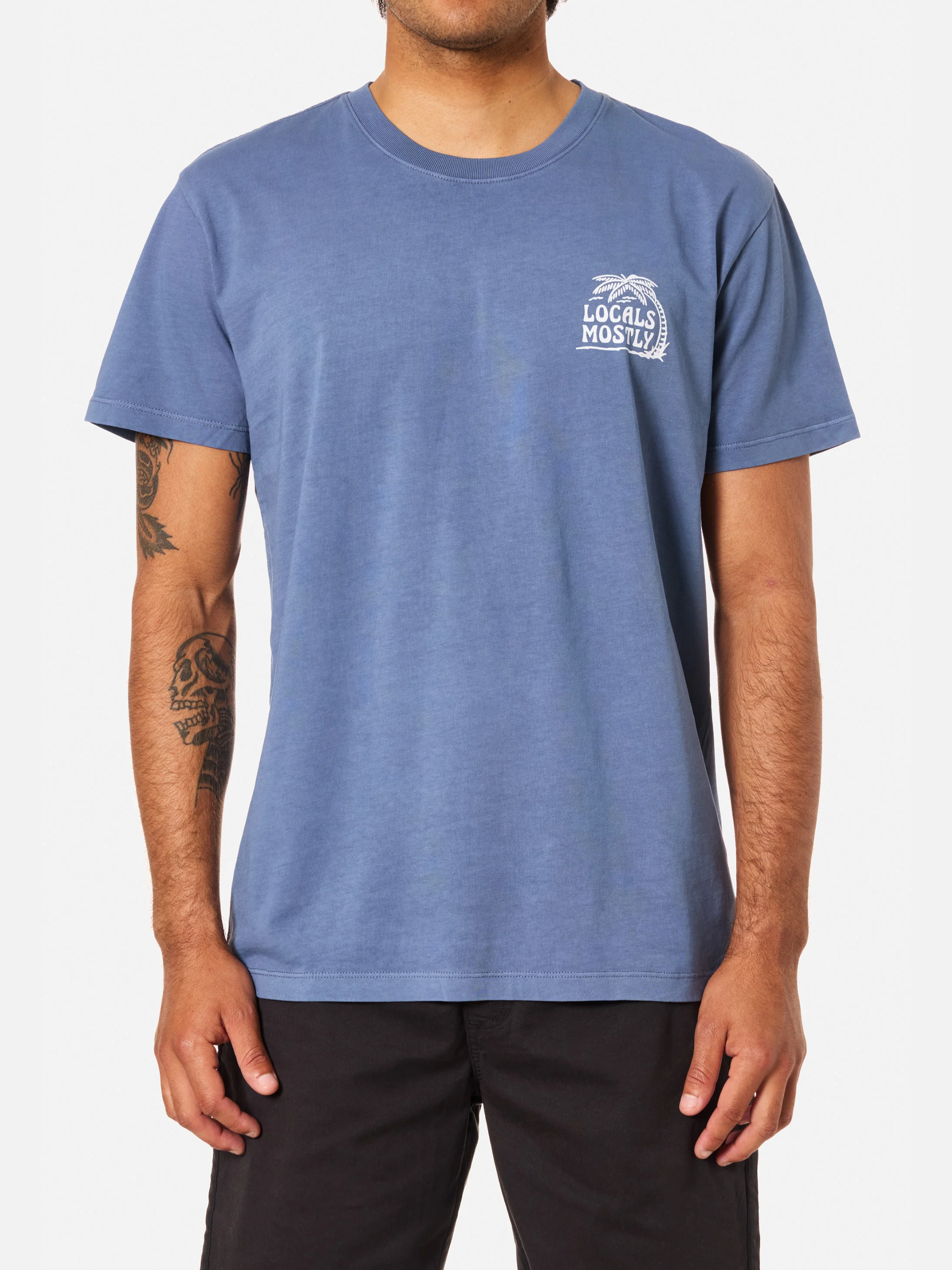 Katin Locals Tee Graphics Graphic T-Shirt Men’s Tops Summer for Men Blue Pigment Dye Athens GA Georgia Kempt Menswear Store Near Me