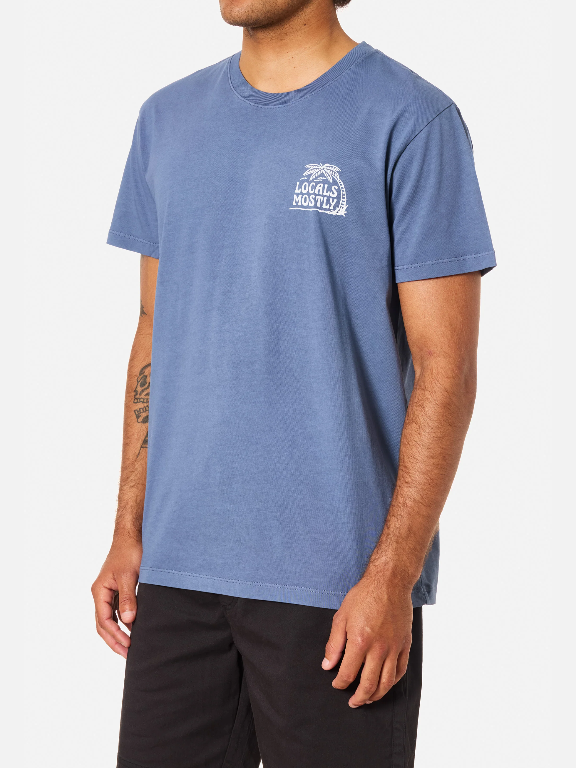 Katin Locals Tee Graphics Graphic T-Shirt Men’s Tops Summer for Men Blue Pigment Dye Athens GA Georgia Kempt Menswear Store Near Me