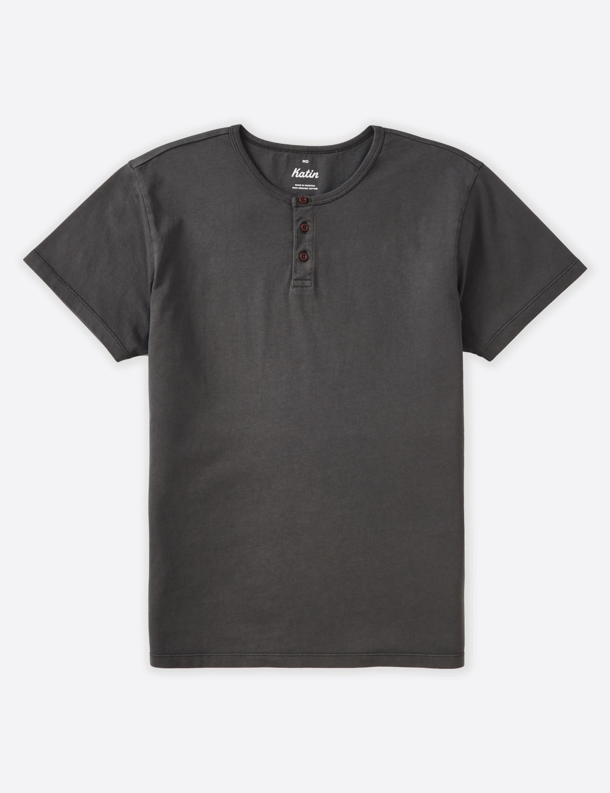 Katin Mesa Henley Tee Black Wash SS Short Sleeve Men’s T-Shirt for Men Athens GA Georgia Kempt Menswear Store Near Me